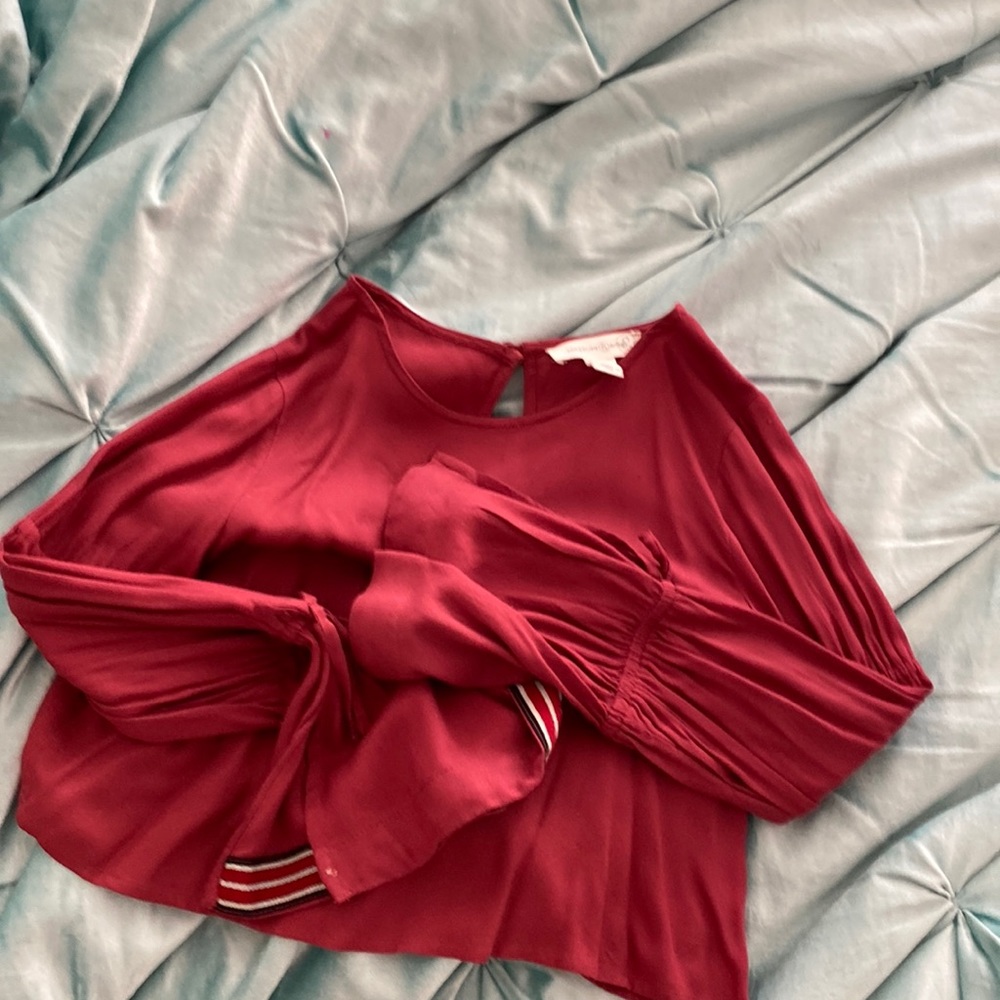 Girls blouse bell sleeves shirt size 8